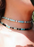 Boho Necklace, Tila Bead Choker with Bracelet, Color of Life